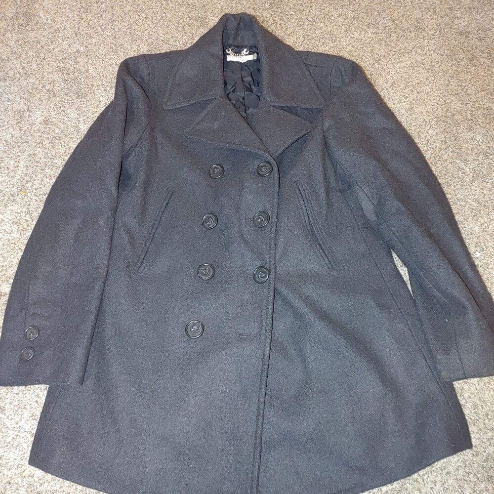 Women's J Crew wool pea coat, medium, lined, Dark Gray
